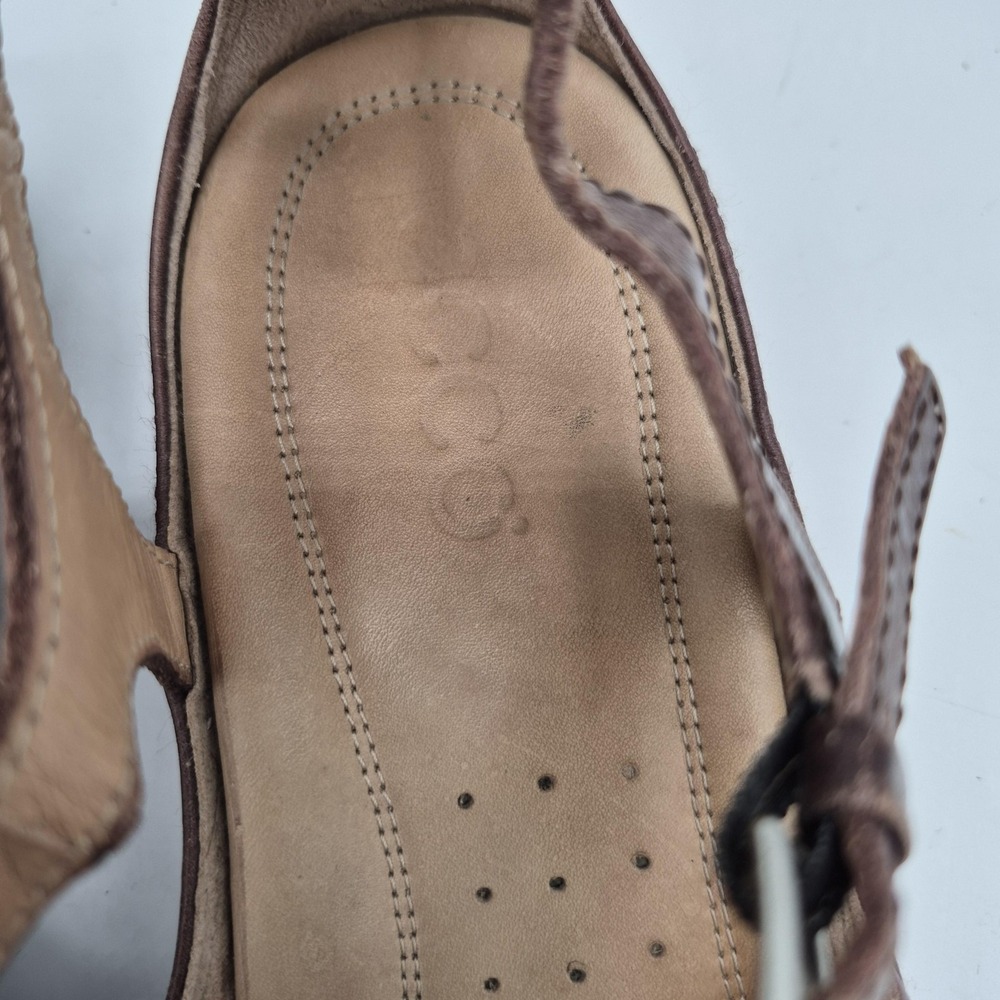 ECCO Sandals Womens Size 8 EU 39 Brown Nubuck Gladiator Strappy Buckle Comfort - Picture 9 of 13